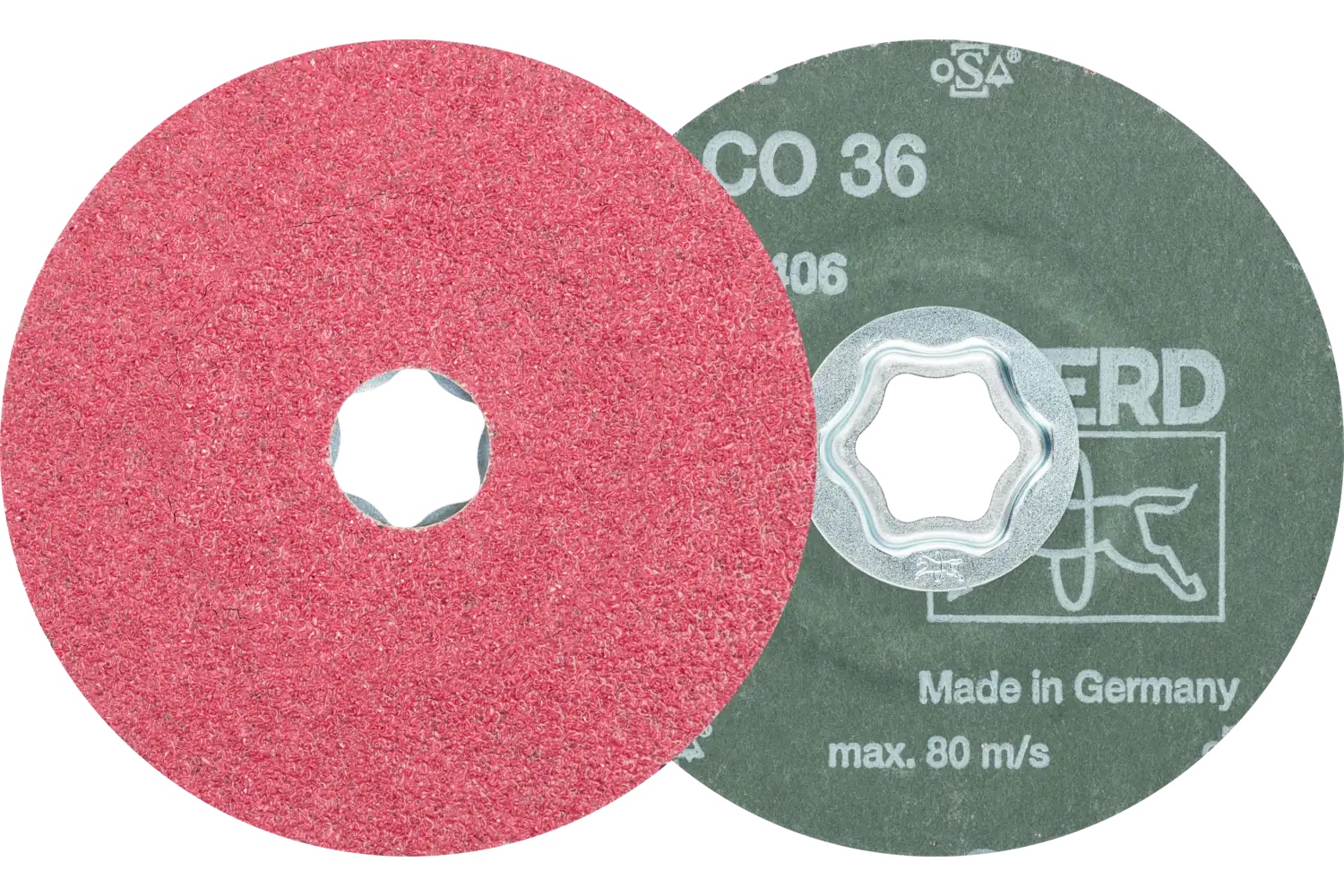 Picture of Pferd Combiclick® Fiber Disc, 4-1/2" Dia, 36 Grit, Ceramic oxide